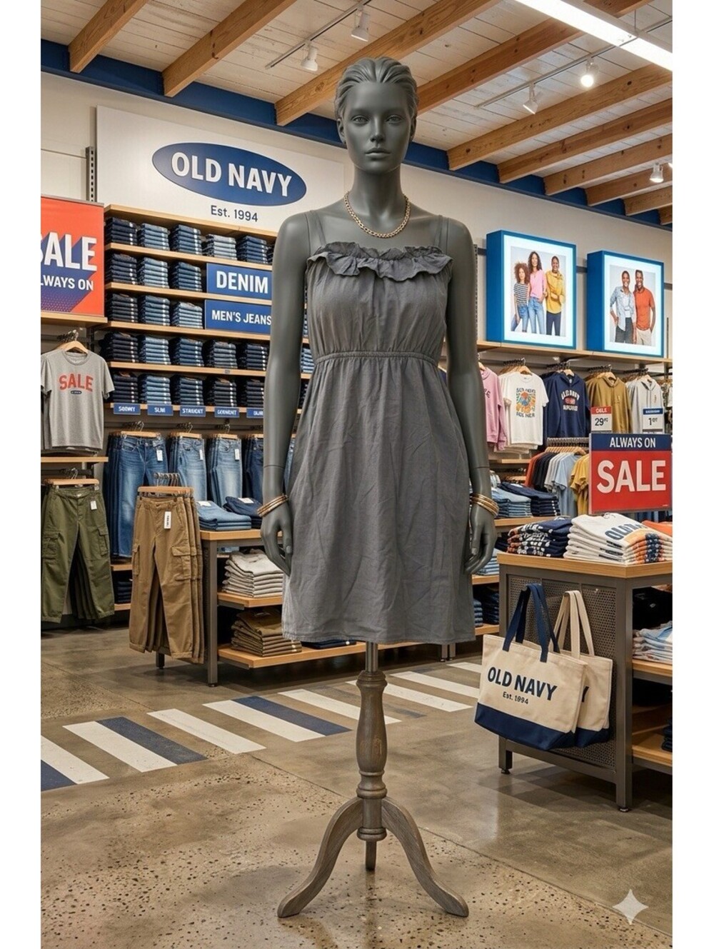Old Navy Taupe Sun Dress L